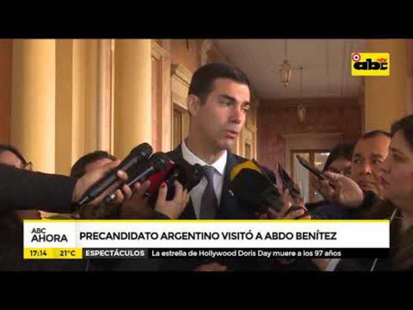Pre candidato argentino visitó a Abdo - Tv - ABC Color