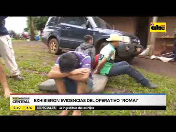 Exhibieron evidencias del operativo Romai - Tv - ABC Color