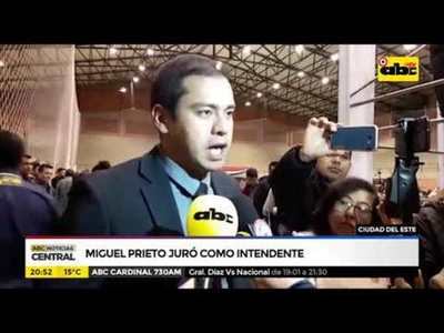 Miguel Prieto juró como intendente - Tv - ABC Color