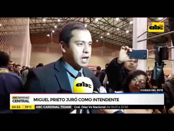 Miguel Prieto juró como intendente - Tv - ABC Color