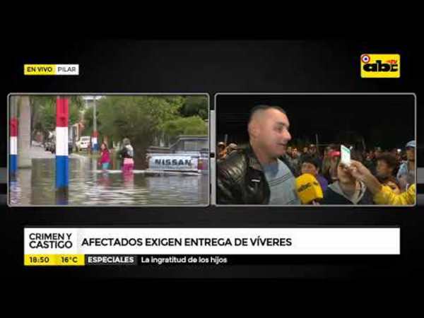 Víveres para pilarenses no llegan - Tv - ABC Color