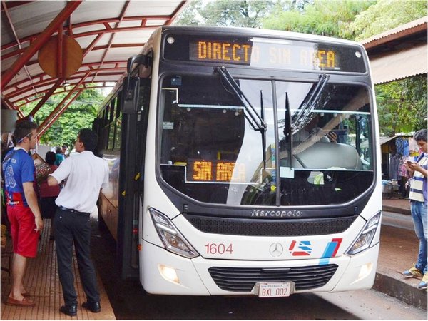 Los pasajes del transporte público suben desde hoy cien guaraníes