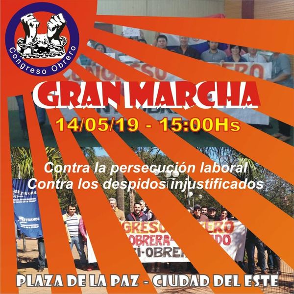 Preparan marcha obrera en CDE