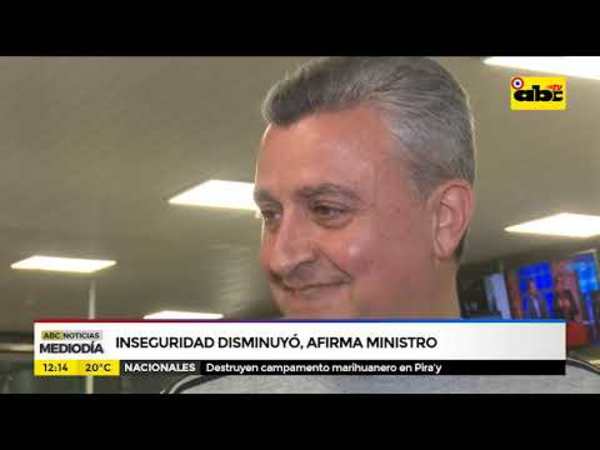 Inseguridad disminuyó, según ministro - Tv - ABC Color