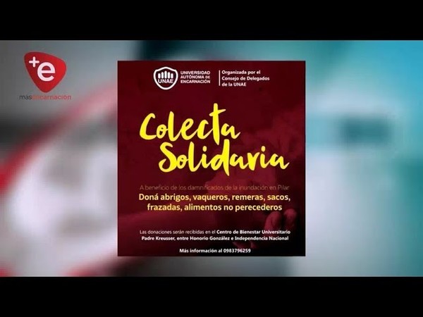 ESTUDIANTES DE LA UNAE INICIAN COLECTA PARA AYUDAR A AFECTADOS DE ÑEEMBUCÚ