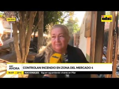 Controlan incendio en zona del mercado 4 - Tv - ABC Color