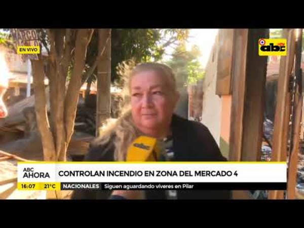 Controlan incendio en zona del mercado 4 - Tv - ABC Color