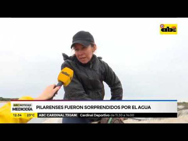 Pilarenses fueron sorprendidos por el agua - Tv - ABC Color