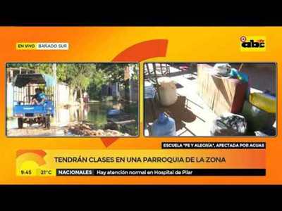 Escuela Fe y Alegría, afectada por aguas - Tv - ABC Color