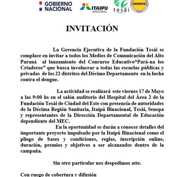Lanzarán concurso “Pará-na los criaderos” en escuelas altoparanaenses