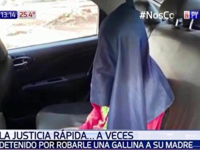 Quinceañero cayó por robarle gallinas y celu a su propia madre