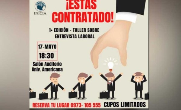 Taller sobre entrevistas laborales será este viernes