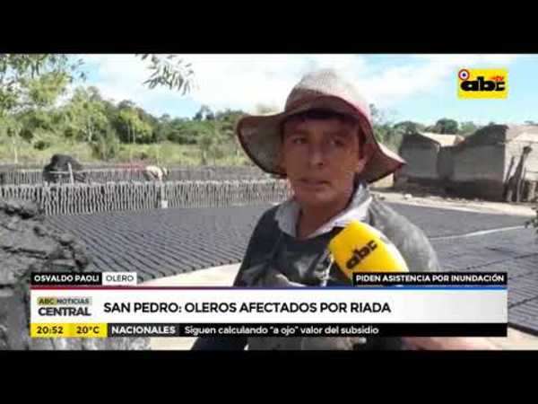 San Pedro, Oleros afectados por riada - Tv - ABC Color