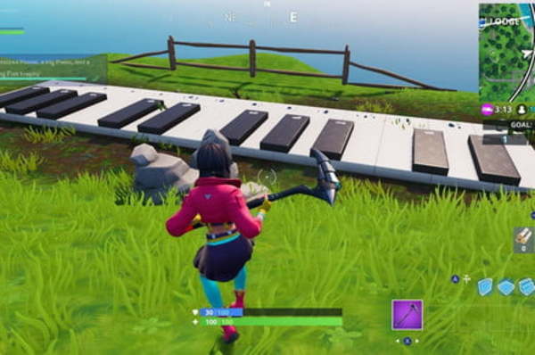 Fortnite Semana 2, Temporada 9 : Visita un teléfono, un piano y un trofeo de pez bailarín
