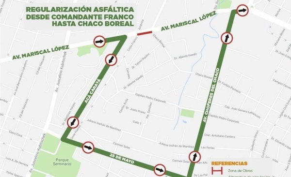 HOY / Un tramo de Mcal. López estará cerrado hasta el mediodía