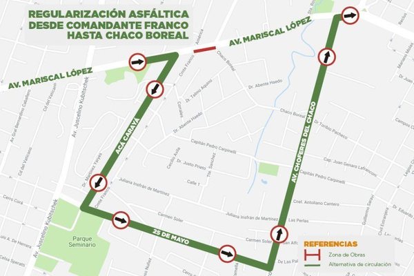 Solamente se va a poder transitar por el carril de ingreso a Asunción