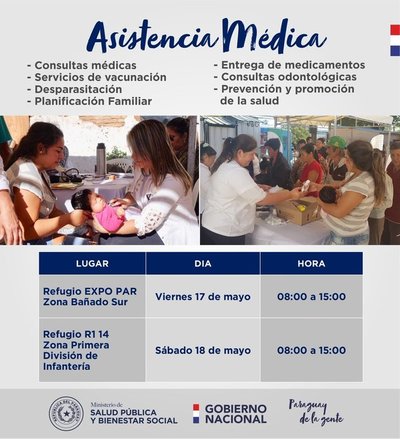Atención médica a familias damnificadas del Bañado Sur - .::RADIO NACIONAL::.