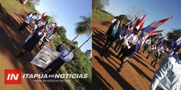 EMOTIVO DESFILE PATRIO EN ZONA RURAL DE CNEL. BOGADO.