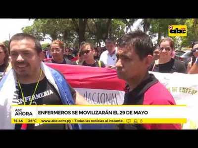 Enfermeros se movilizarán el 29 de mayo - Tv - ABC Color