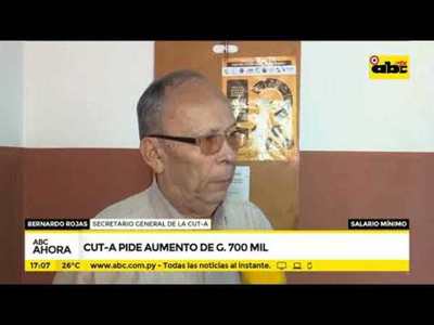 CUT-A pide aumento de 700 mil - Tv - ABC Color