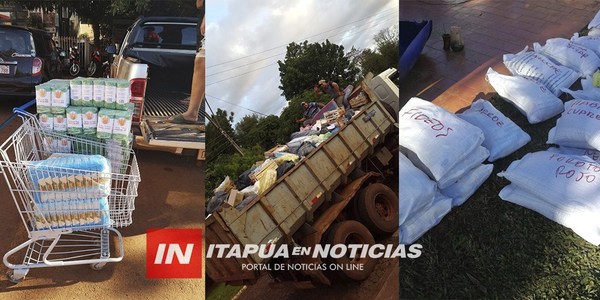ITAPÚA POTY: DESDE CRUCE GUAYAIBI SALIERON DOS CAMIONES CON VÍVERES A PILAR.