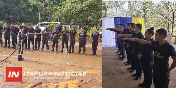 CNEL. BOGADO: JURÓ NUEVA REMESA DE BOMBEROS VOLUNTARIOS