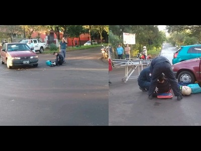 MOTOCICLISTA SUFRE LESIONES EN ACCIDENTE
