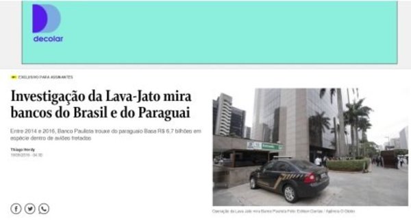 Basa es investigado por lavado de dinero, según diario O Globo
