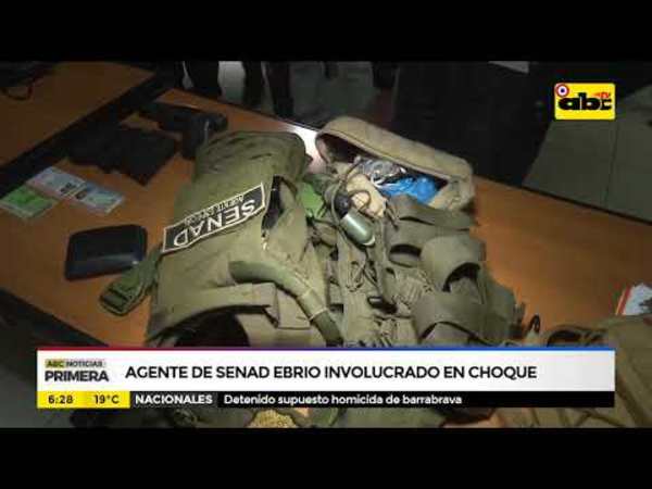 Agente de Senad involucrado en choque - Tv - ABC Color