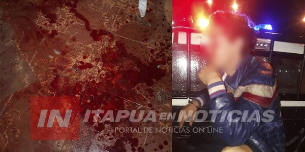 HIJO ATACÓ BRUTALMENTE A SU PADRE QUIEN CASI SE DESANGRA.