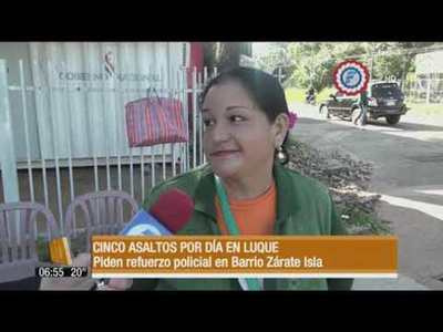 5 asaltos por día en Luque