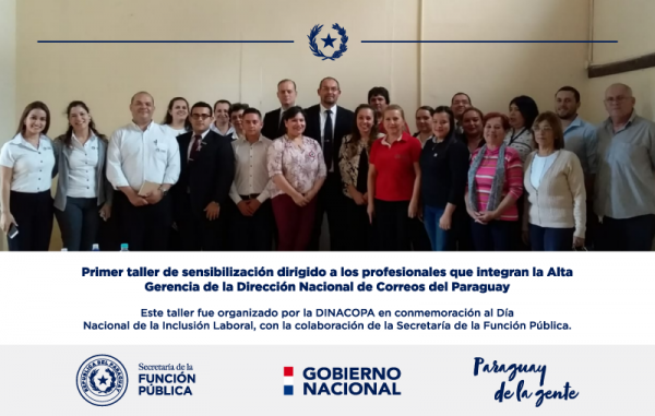 La DINACOPA organiza taller de sensibilización sobre Inclusión laboral de Personas con Discapacidad