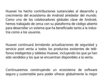 Huawei emite comunicado para sus clientes en Paraguay