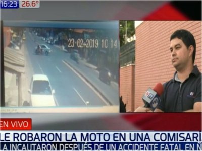 Ñemby: Sospechoso robo de motocicleta en subcomisaría