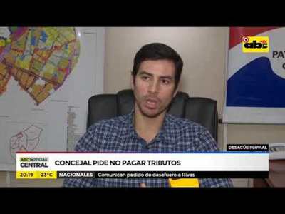 Consejal pide no pagar tributos - Tv - ABC Color