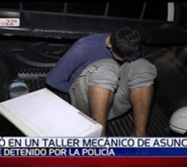 Detienen a hombre tras robo a taller mecánico - Paraguay.com