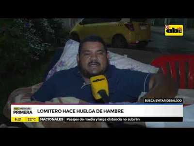 Lomitero hace huelga de hambre - Tv - ABC Color