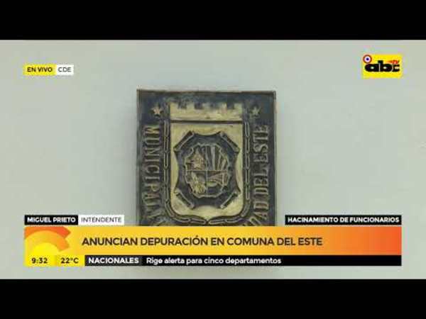 Anuncian depuración en comuna del Este - Tv - ABC Color