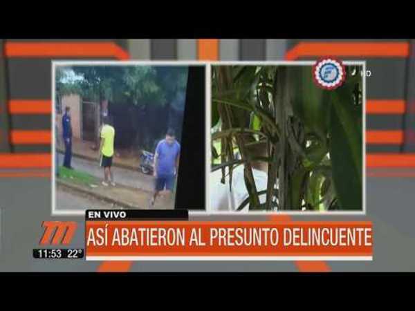 Así abatieron a presunto delincuente en Areguá