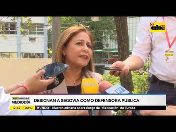 Designan a Segovia como defensora pública - Tv - ABC Color