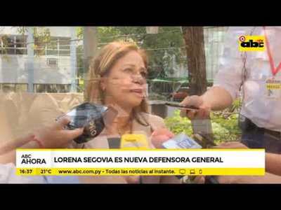 Lorena Segovia es nueva defensora general - Tv - ABC Color