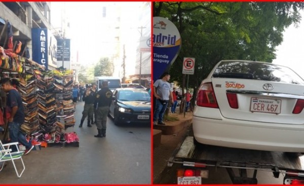 Corralón y multa para los que estacionen en aceras y franja peatonal