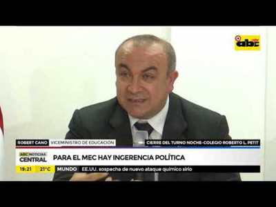 Para el MEC hay injerencia política en toma de colegio Roberto L. Pettit - Tv - ABC Color