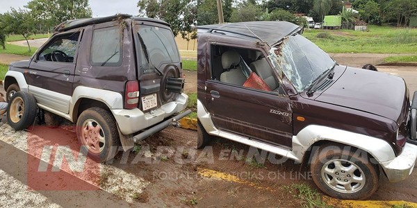 VEHÍCULO VOLCÓ EN AVDA. MBOI CAE DE ENCARNACIÓN.
