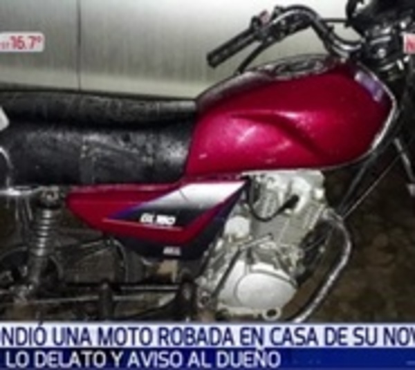 Escondió una moto robada en la casa de su novia y esta lo delató - Paraguay.com