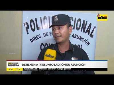 Detienen a presunto ladrón en Asunción - Tv - ABC Color