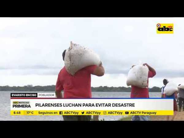 Pilarenses luchan para evitar desastre - Tv - ABC Color