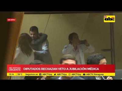 Diputados rechaza veto a jubilación médica - Tv - ABC Color