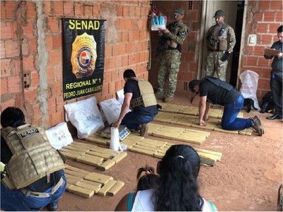 Detienen a una mujer con 103 kilos de marihuana en Pedro Juan Caballero
