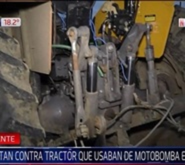 Atentan contra tractor utilizado de motobomba en Pilar - Paraguay.com
